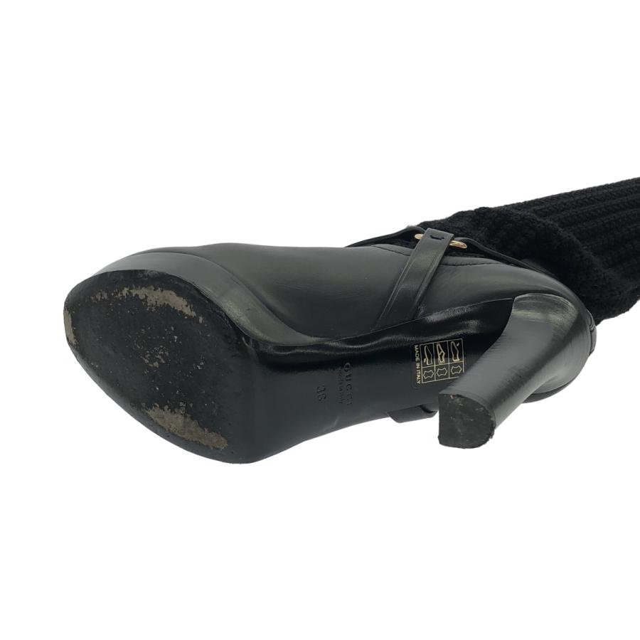 GUCCI（グッチ） ニットソックスヒールリングブーツ ブラック 36