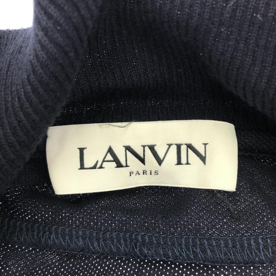 LANVIN ランバン 20SS アシンメトリーオーバーサイズポロシャツ RM-JE0009-JG01-E20 ネイビー S LANVIN（ランバン） 20SS アシンメトリーオーバーサイズポロシャツ RM