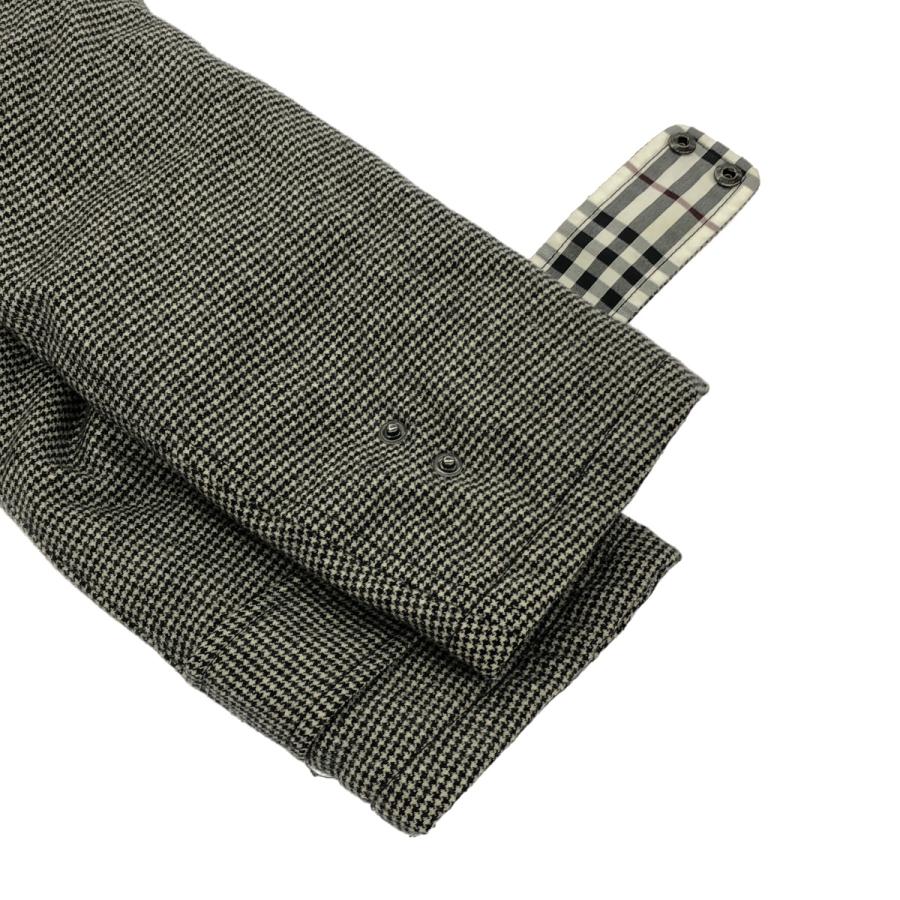 バーバリーブラックレーベル　パデッドコート　ノバチェック　千鳥柄　ラビットファー バーバリーブラックレーベル パデッドコート ノバチェック 千鳥柄