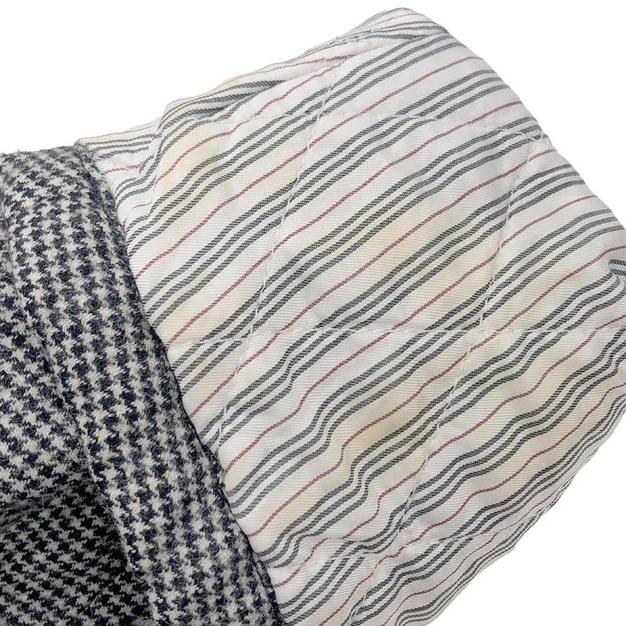 BURBERRY BLACK LABEL バーバリー ブラックレーベル ラビットファー ハウンドトゥースジャケット BMP62-532-04 グレー系 L BURBERRY BLACK LABEL（バーバリーブラックレーベル） バーバリー