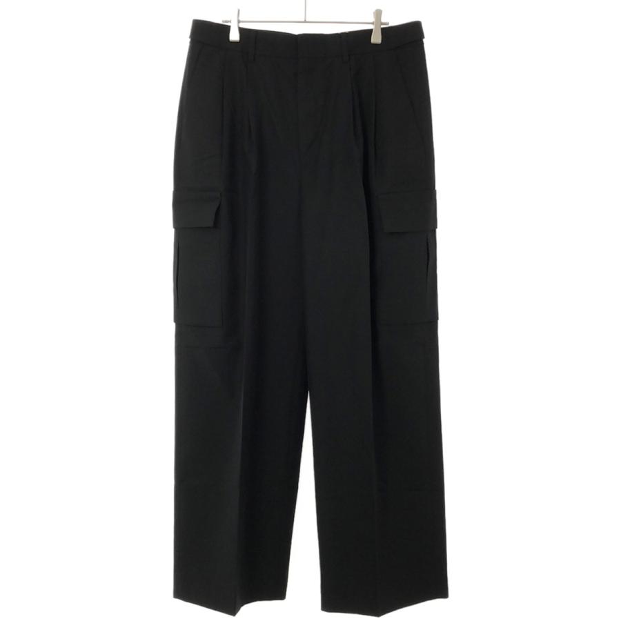 グクペンJuun.j メンズサルエルパンツ黒50 Juun.j ナイロンワイドサルエルパンツ50黒 JUUN.J ジュンジー ウール