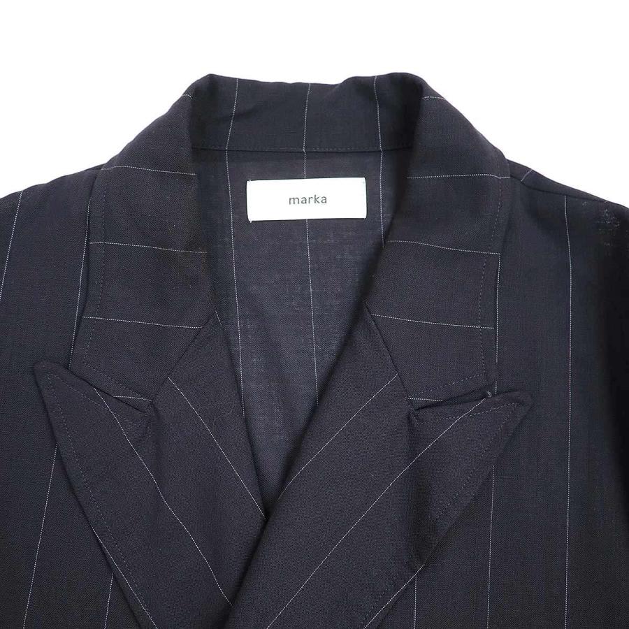 marka（マーカ） 23SS W.B SHIRT JACKET ストライプダブルシャツ