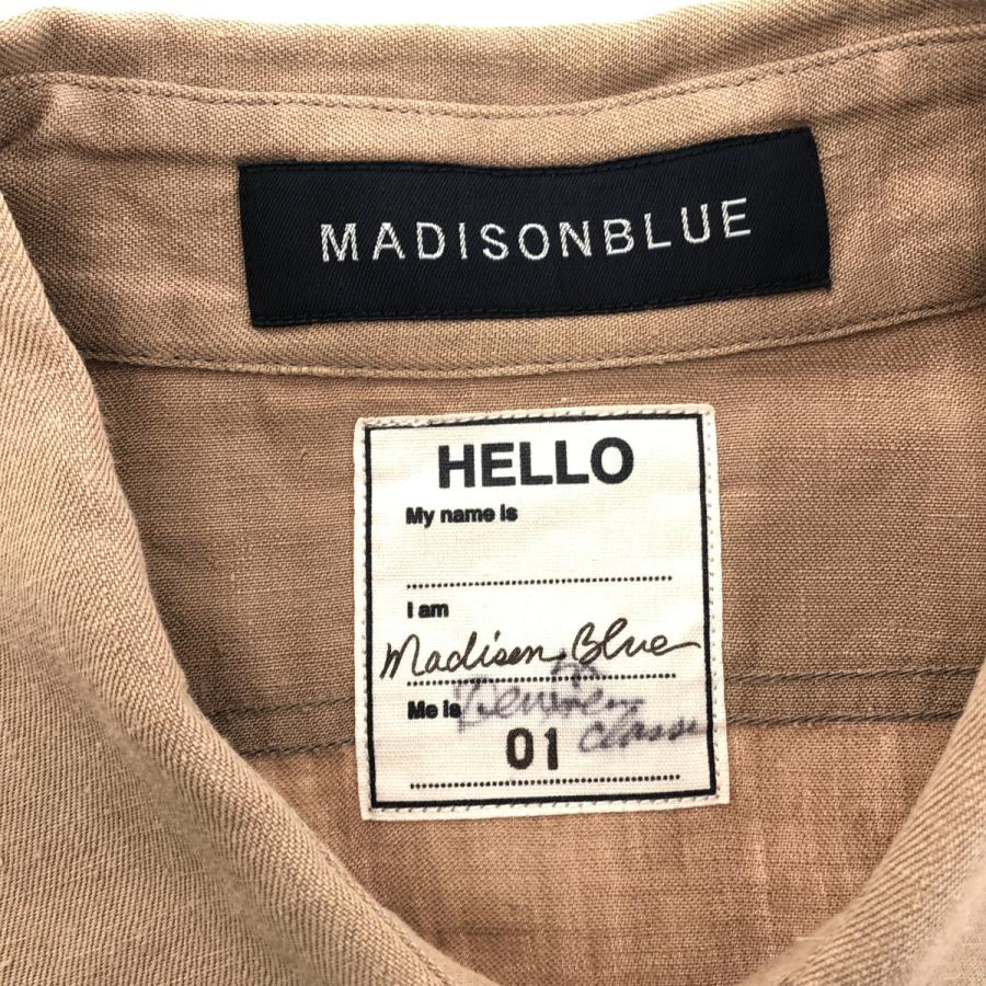 マディソンブルー ハンプトン 　　　コットン/リネン　シャツ　ベージュ マディソンブルー ハンプトン コットン/リネン シャツ ベージュ