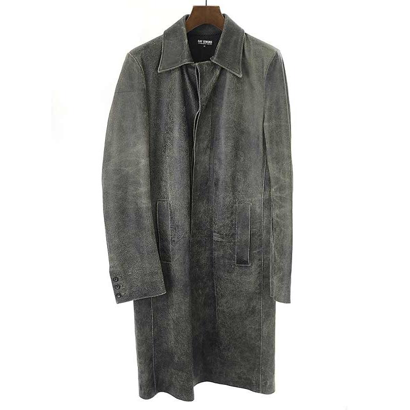 RAF SIMONS ラフシモンズ 2002AW Virginia Creeper Lether Coat レザー 