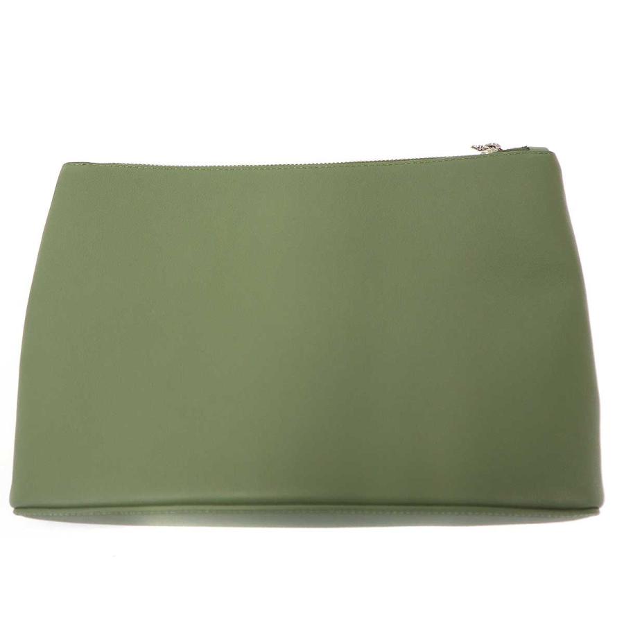 LOEWE ロエベ レザークラッチバッグ ポーチ カーキ ITVB71S67VW8
