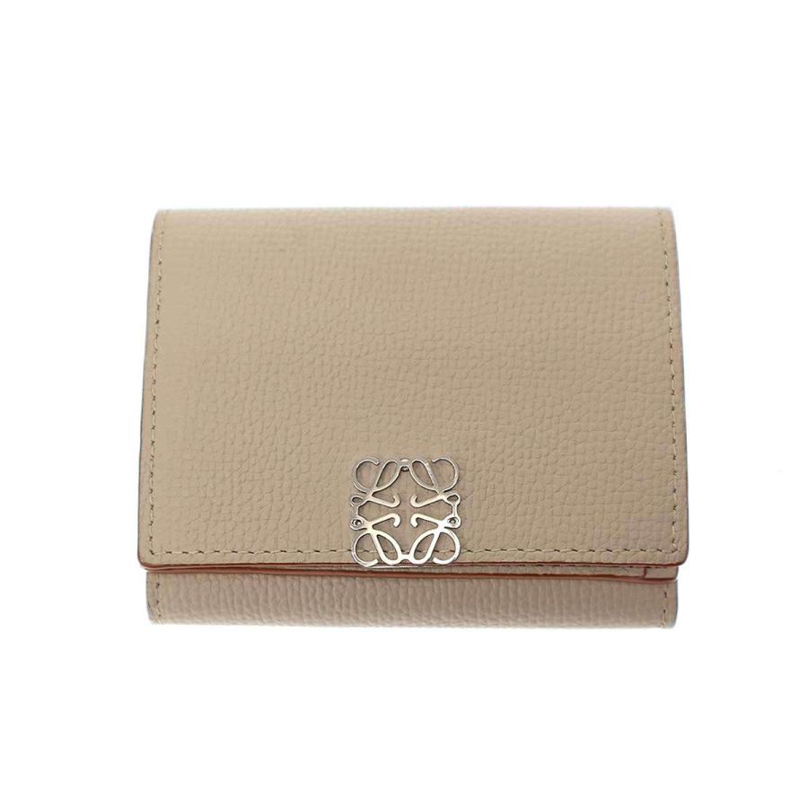 LOEWE ロエベ トライフォールドウォレット ライトゴースト 財布 現行 LOEWE（ロエベ） アナグラム トライフォールド ウォレットライト
