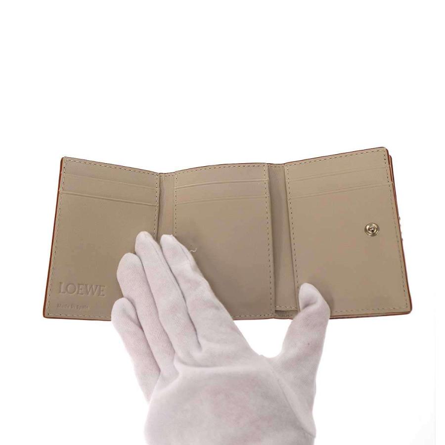 LOEWE ロエベ トライフォールドウォレット ライトゴースト 財布 現行 LOEWE（ロエベ） アナグラム トライフォールド ウォレットライト