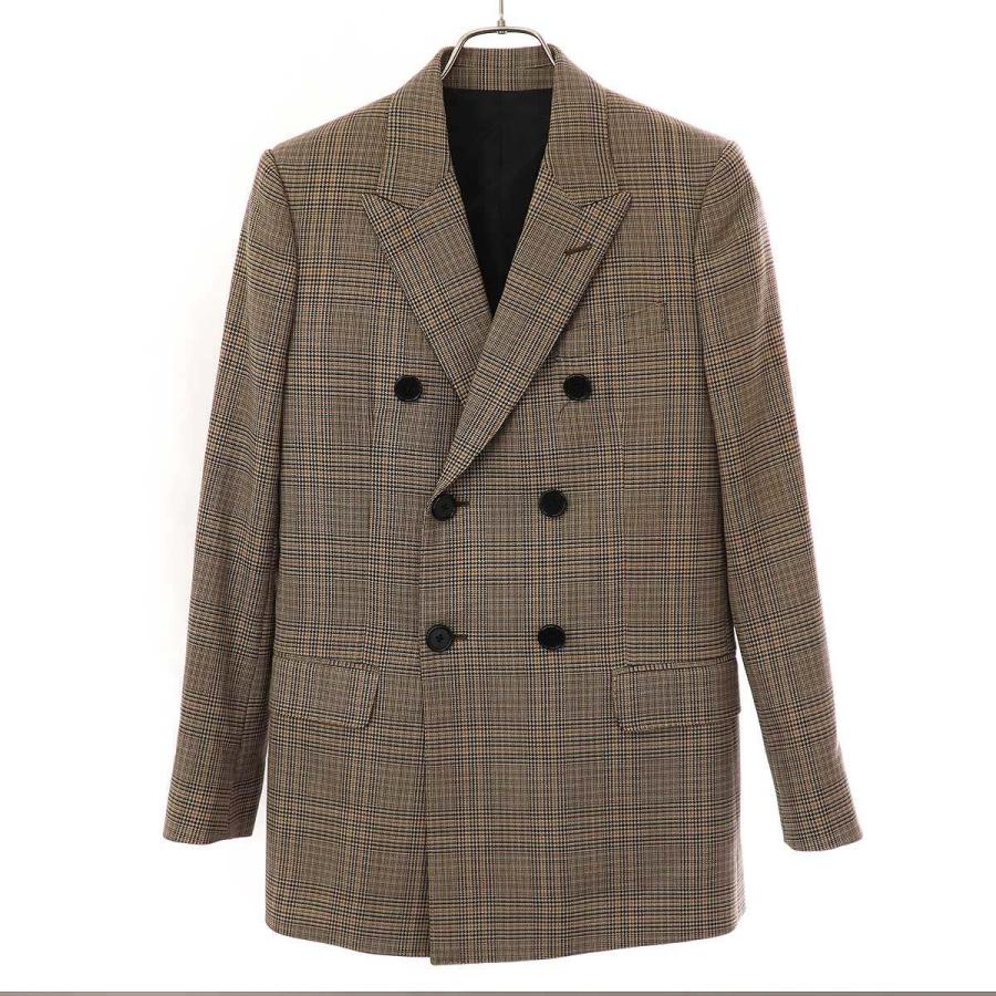 CELINE（セリーヌ） ダブルブレスト ロングチェックテーラード