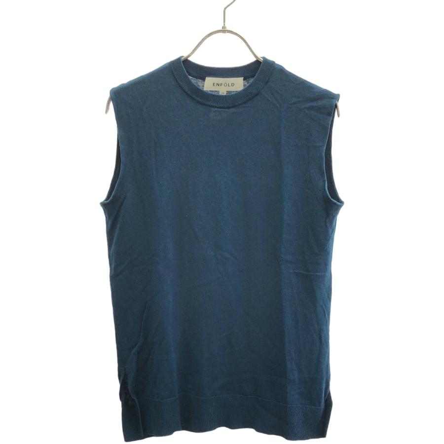 美品/23年モデル☆エンフォルド WOVEN×Knit Vest アシンメトリー 美品