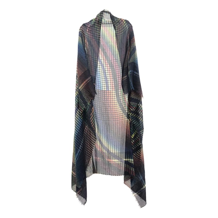 Faliero Sarti（ファリエロサルティ） マルチカラーチェック柄フリンジ