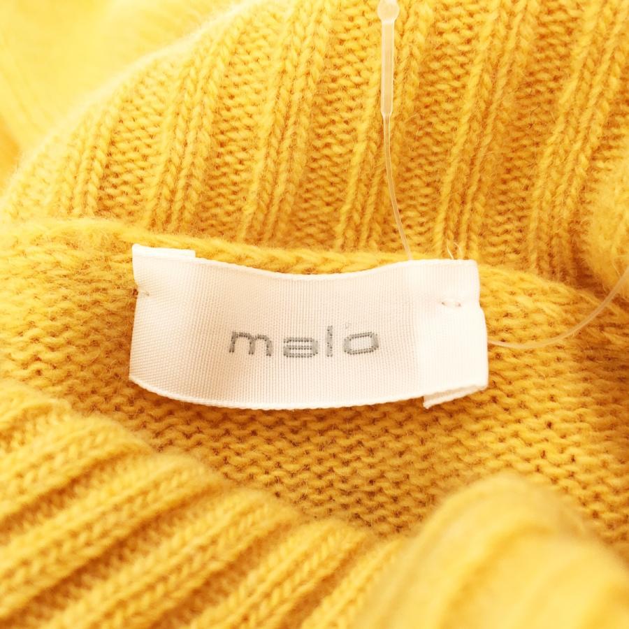 MALO malo マーロ カシミヤ混タートルネックニットセーター イエロー L 