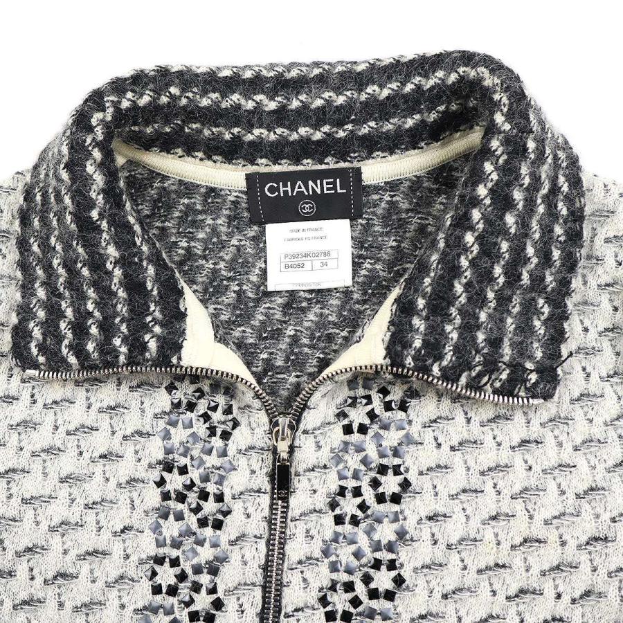 CHANEL シャネル 10AW カシミヤシルク混モヘヤニットジャケット CHANEL シャネル 10AW カシミヤシルク混モヘヤニットジャケット