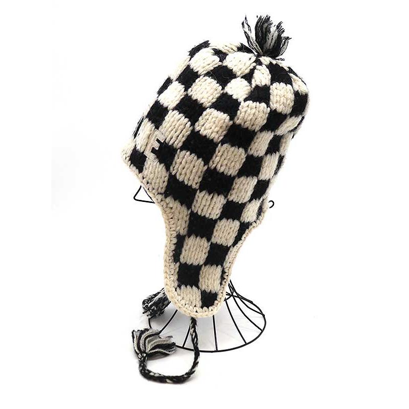 CELINE（セリーヌ） 22AW ペルヴィアン チェック ニット ビーニー