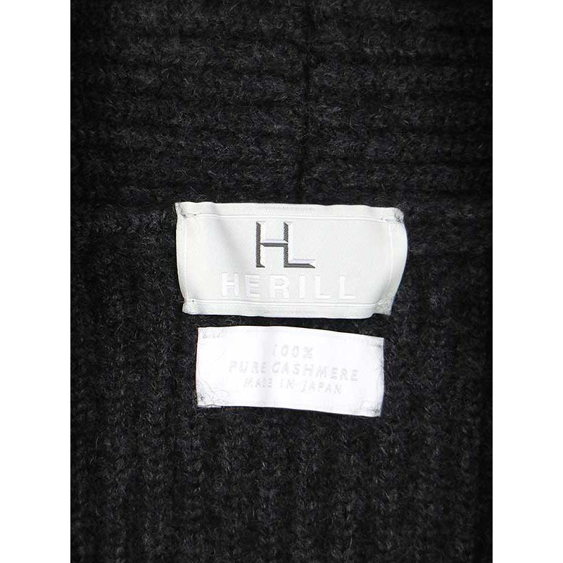 HERILL ヘリル 22AW Rib Stitch Shawl cardigan ショールカラー