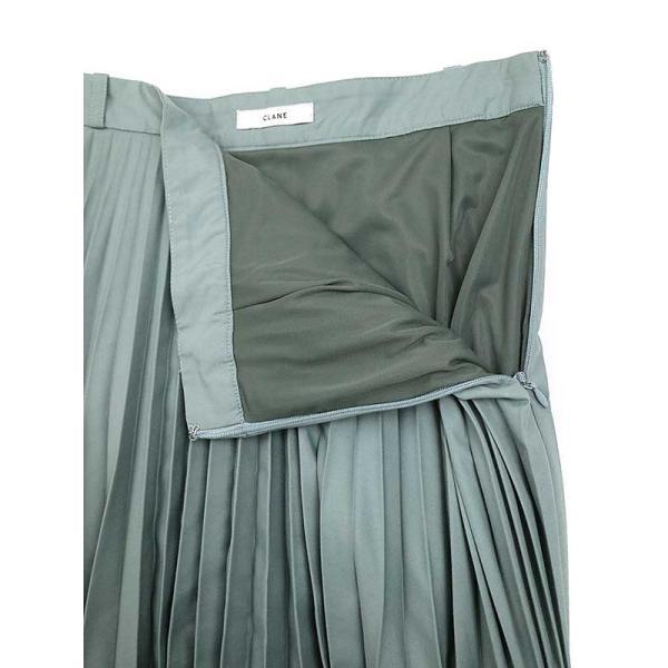CLANE クラネ WRAP PLEATS SKIRT ラッププリーツスカート サックス 