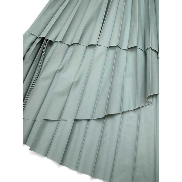 CLANE クラネ WRAP PLEATS SKIRT ラッププリーツスカート サックス 