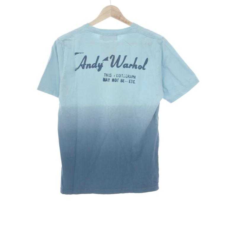 Andy Warhol by HYSTERIC GLAMOUR アンディウォーホル バイ ヒステリックグラマー グラデーションスカルプリントTシャツ ブルー M ITW2FGISDCVK｜modescape｜02