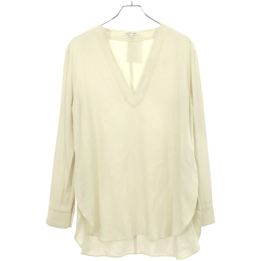 HELMUT LANG ヘルムート ラング VNECK LNG SLV Vネックブラウスシャツ 