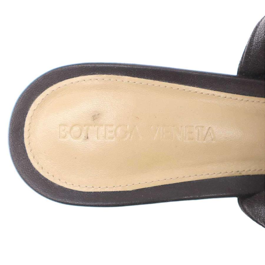 BOTTEGA VENETA ボッテガヴェネタ レザーヒールサンダル ブラウン 39