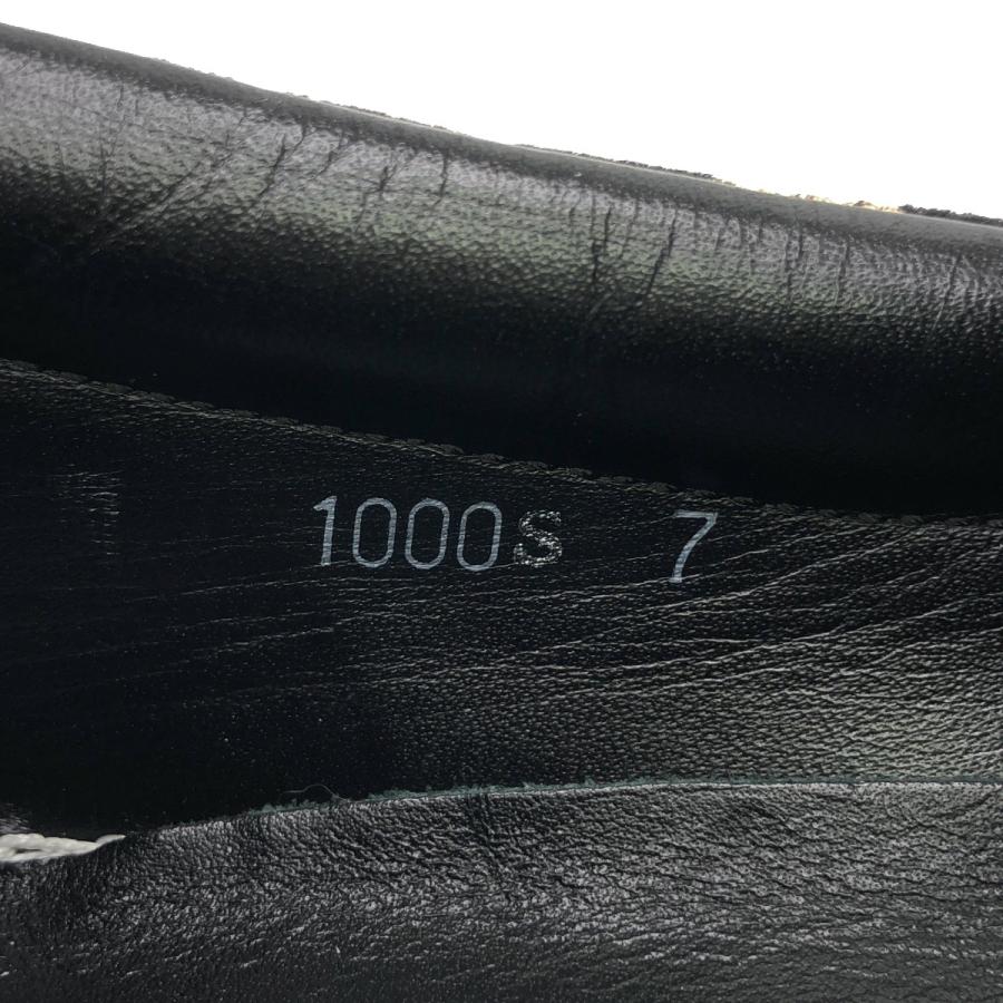 WH ダブルエイチ 22SS シュリンクレザーレオパードスリッポンシューズ