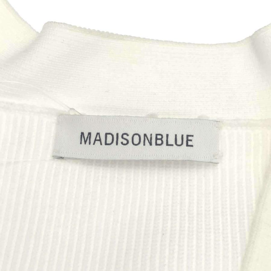 MADISON BLUE マディソンブルー BIG KNIT Vネックニットカーディガン MB201-8005 ホワイト XS MADISON BLUE（マディソンブルー） BIG KNIT Vネックニット