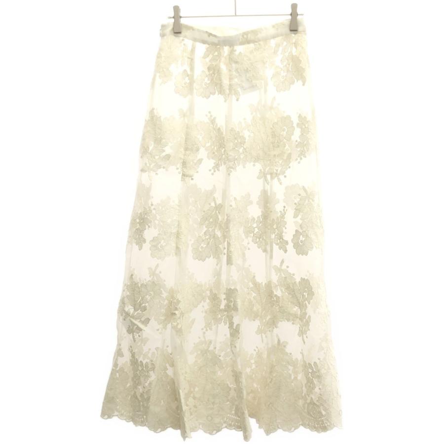 スカート CLANE SHEER FLOWER LACE SKIRT CLANE（クラネ） SHEER FLOWER LACE SKIRT シアーフラワーレース