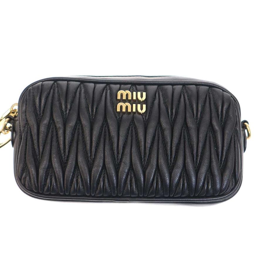 miu miu（ミュウミュウ） マテラッセ ナッパレザーポーチ 5NE846