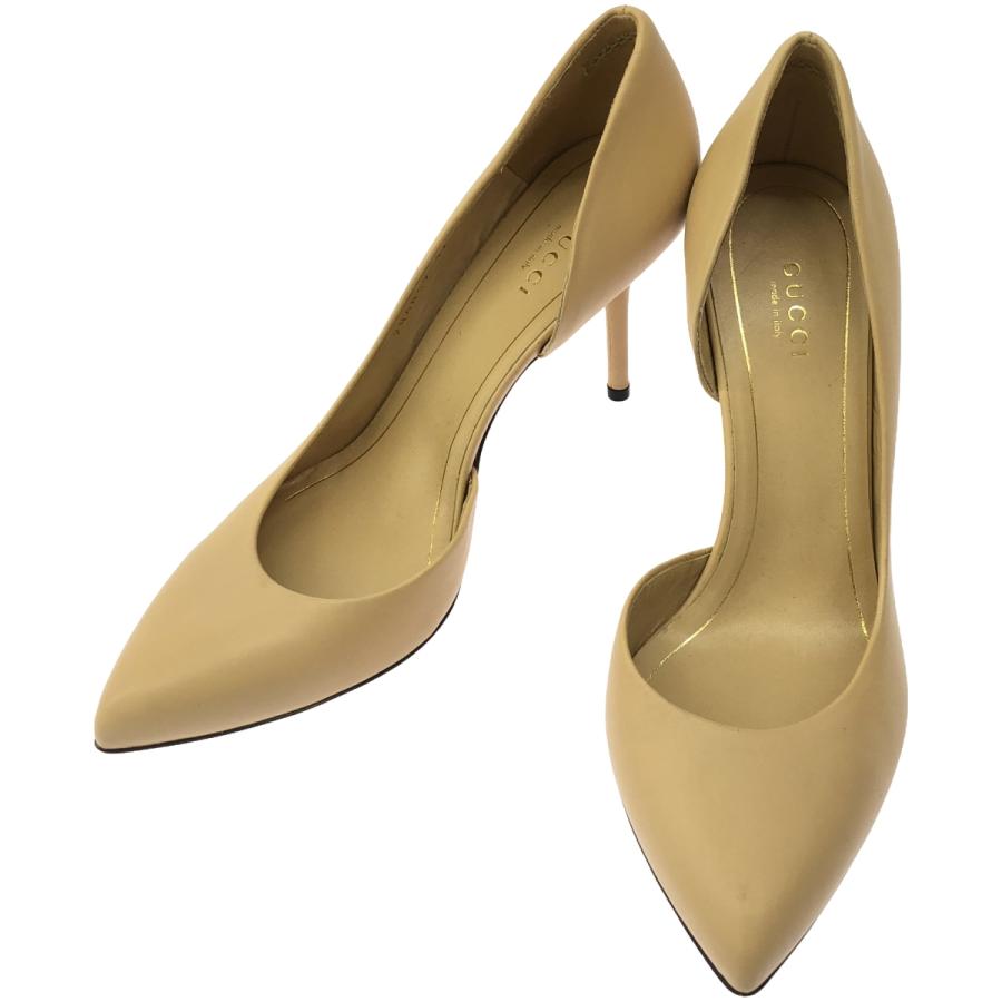 GUCCI（グッチ） レザーパンプス 286859 ベージュ 37 ITWLQHBNQP1W