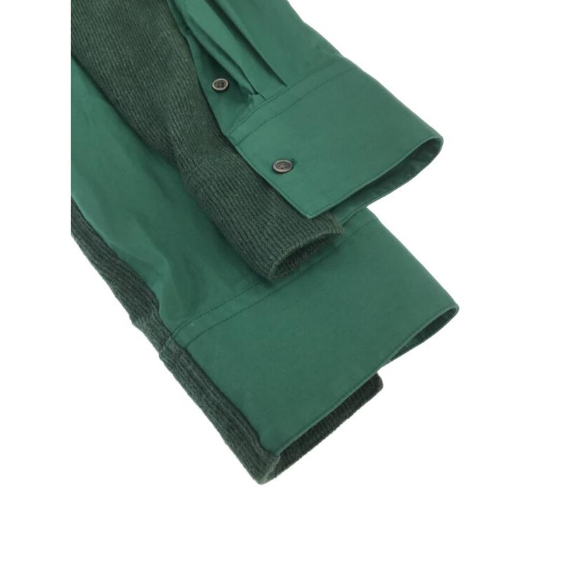 stein シュタイン 21SS Oversized Knit Combination Shirt ニットコンビシャツ グリーン S ITWQK0RKYNFY｜modescape｜05