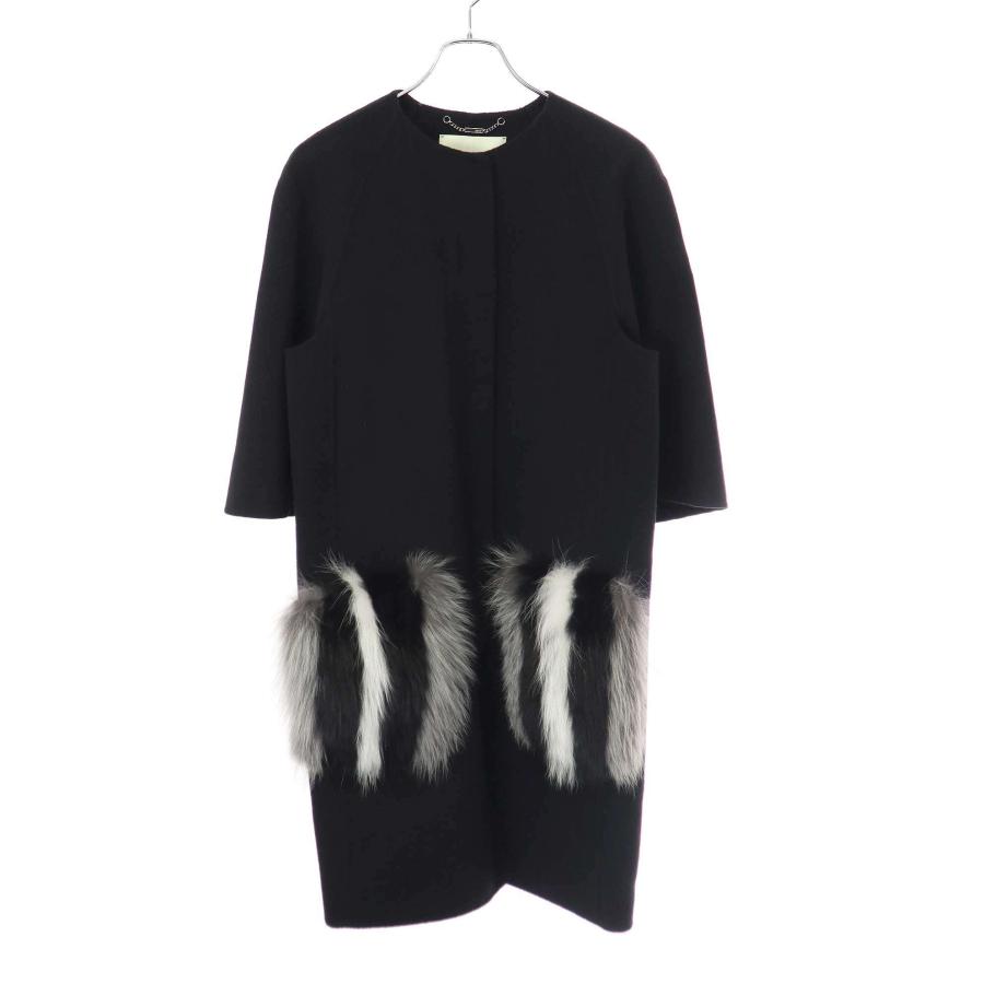 FENDI（フェンディ） 15AW フォックスファー ウールケープコート