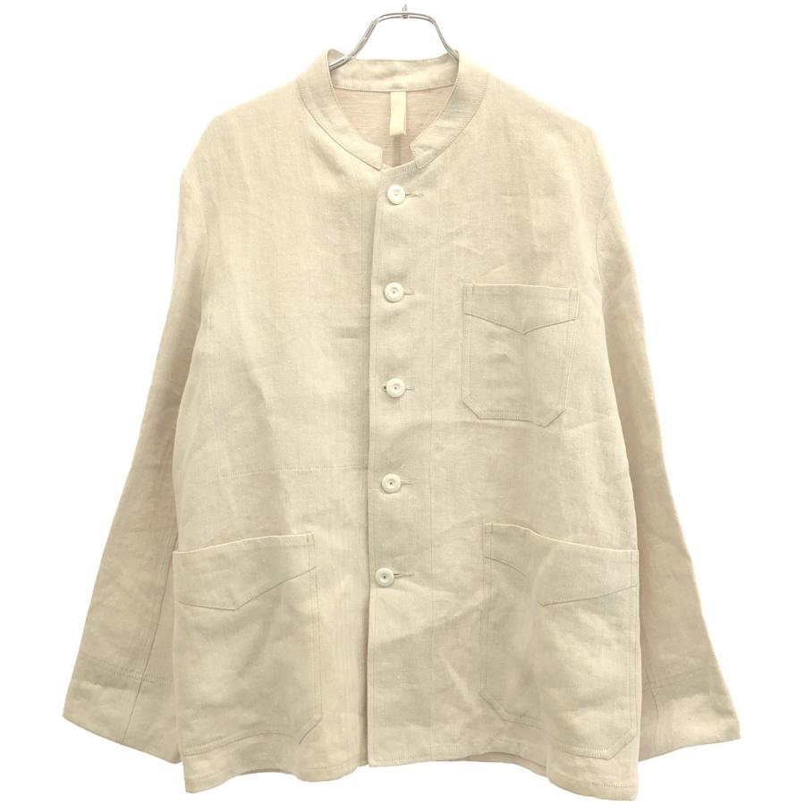 Scye リネン ヘリンボーン スタンドカラー ワークジャケット Scye（サイ） SAMPLE/24SS Linen Herringbone Stand Collar Work