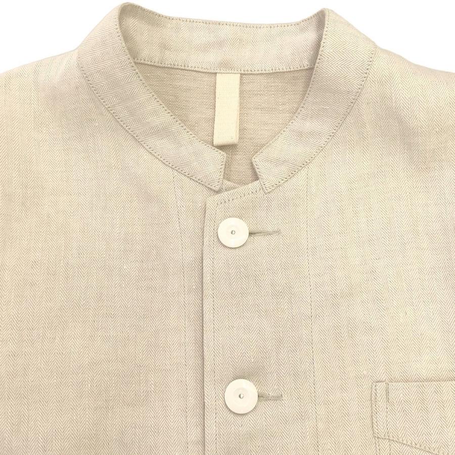 Scye リネン ヘリンボーン スタンドカラー ワークジャケット Scye（サイ） SAMPLE/24SS Linen Herringbone Stand Collar Work