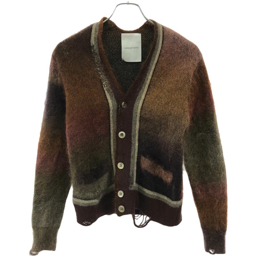 sublations モヘアカーディガン SUBLATIONS サブレーションズ KASURI JACQUARD COMPACT CARDIGAN.10