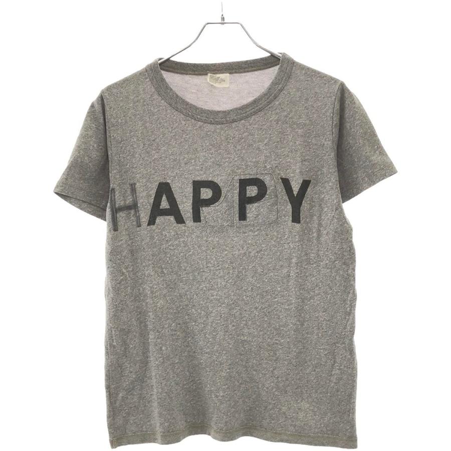 N.HOOLYWOOD グレー HAPPY Tシャツ N.HOOLYWOOD エヌハリウッド 初期 HAPPY TEE リメイクTシャツ