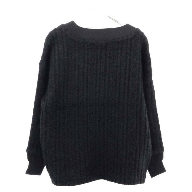 THE RERACS ザ リラクス 18AW CHILLDEN SWEATER Vネックニットセーター ブラック F 18FW-REBL-145L THE RERACS ザ リラクス 18AW CHILLDEN SWEATER Vネックニット