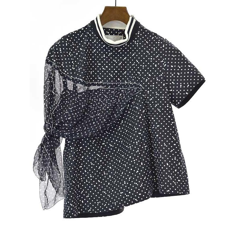 sacai サカイ 19SS Polka Dot Top ポルカドットTシャツ ダーク sacai サカイ 19SS Polka Dot Top ポルカドットTシャツ ダーク