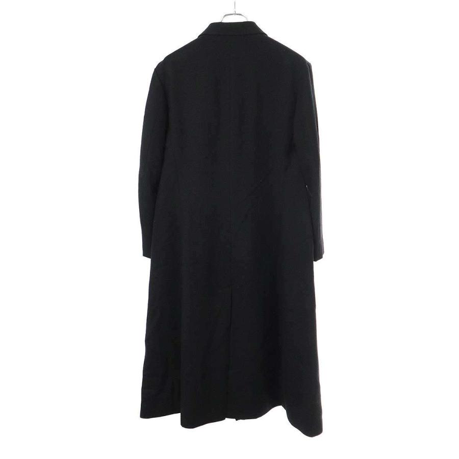 YOHJI YAMAMOTO +NOIR ヨウジヤマモト プリュスノアール ダブルブレスト ウールロングコート NR-C03-103 ブラック 2 ITXEVINMU4JD | YOHJI YAMAMOTO +NOIR | 01