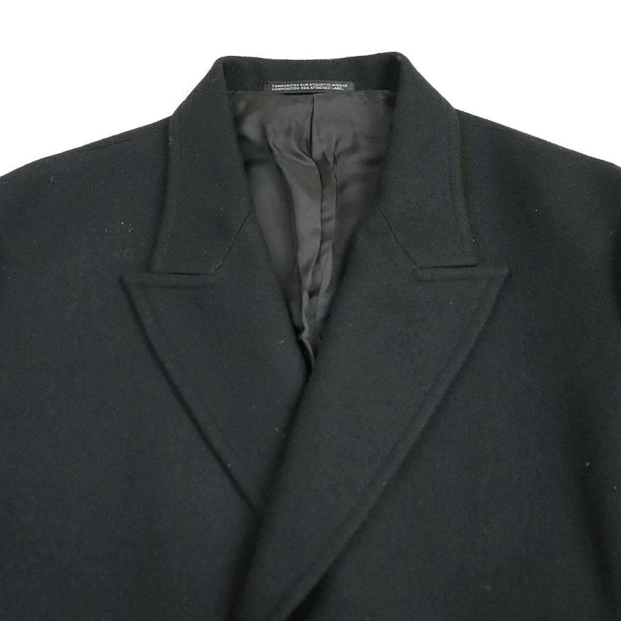 YOHJI YAMAMOTO +NOIR ヨウジヤマモト プリュスノアール ダブルブレスト ウールロングコート NR-C03-103 ブラック 2 ITXEVINMU4JD | YOHJI YAMAMOTO +NOIR | 03