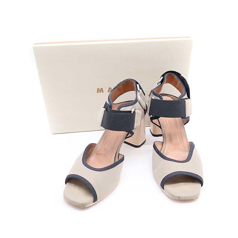 MARNI マルニ アンクルストラップ シューズ パンプス グレージュ