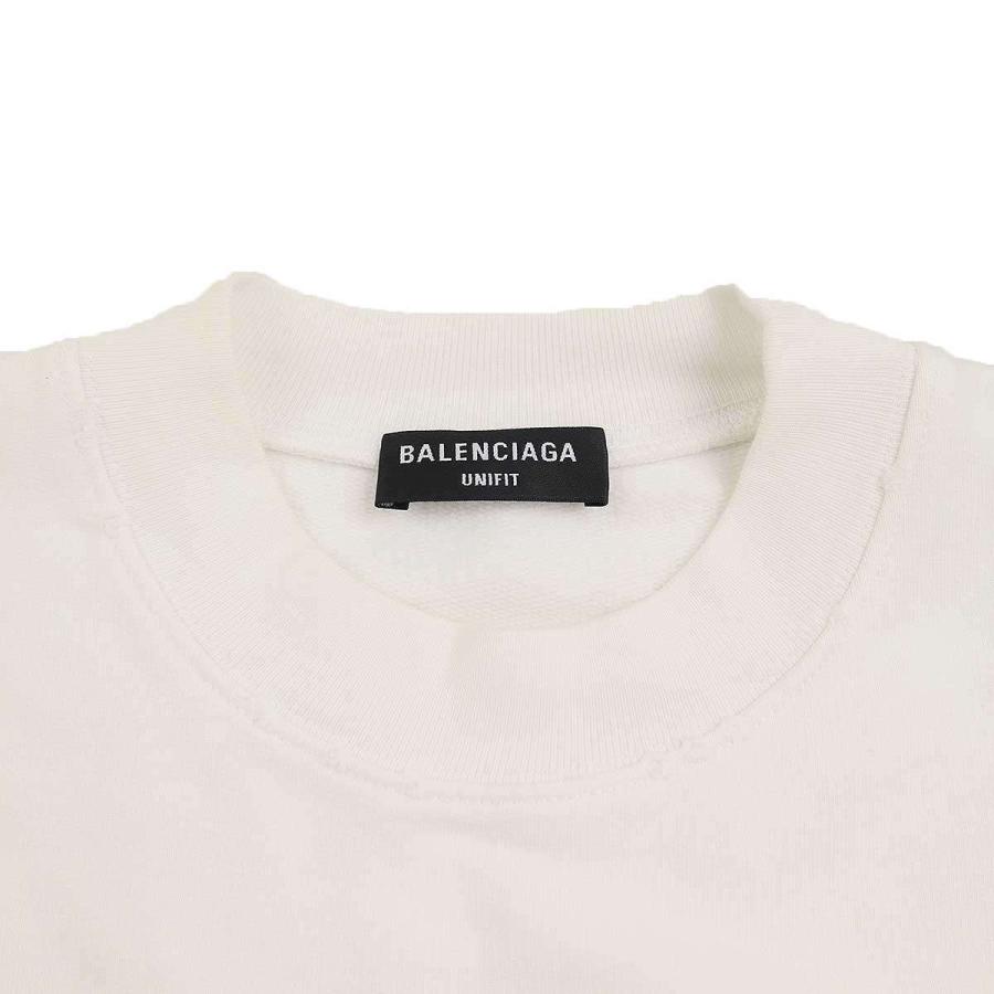 BALENCIAGA - BALENCIAGA バレンシアガ 22AW レタリングロゴ スウェットトレーナー 697869 TMVB5 ホワイト XS BALENCIAGA - BALENCIAGA バレンシアガ 22AW レタリングロゴ