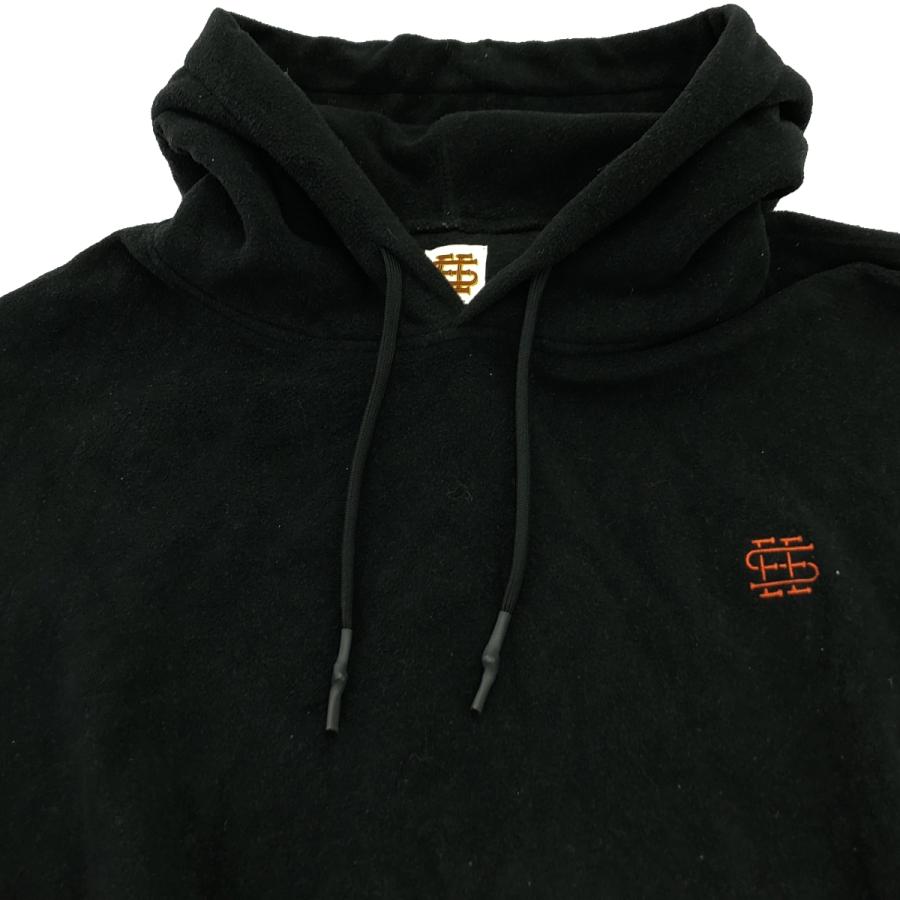 【SEE SEE 】フリースセットアップ SEE SEE シーシー ロゴ刺繍フリースセットアップ ブラック パーカーM