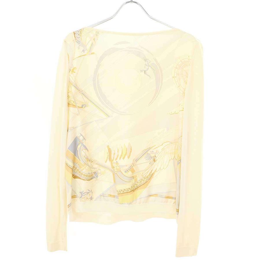 HERMES - HERMES エルメス マルジェラ期　Face au largeシルクニットセーター  アイボリー M HERMES エルメス マルジェラ期 Face au largeシルクニット