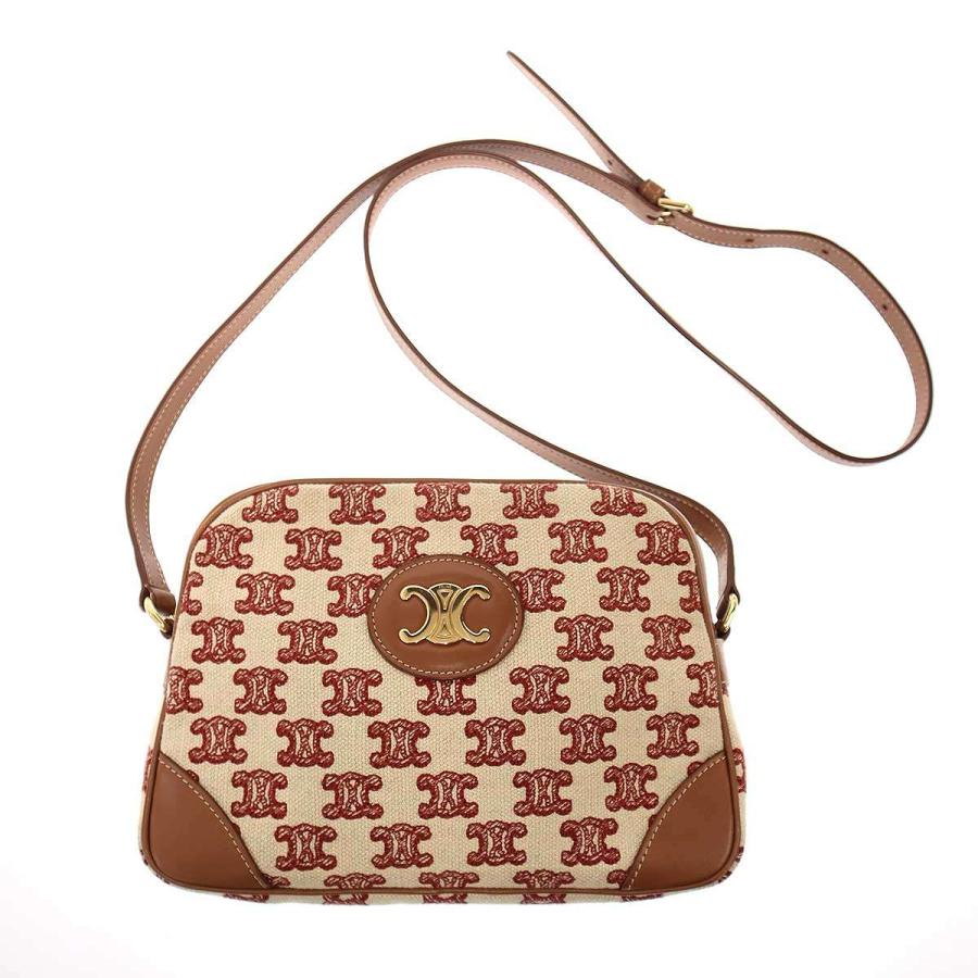 CELINE（セリーヌ） Camera Bag in Textile with Triomphe Embroidery