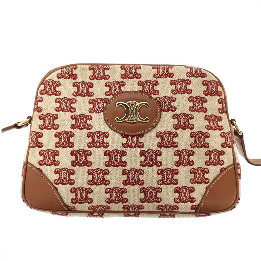 CELINE（セリーヌ） Camera Bag in Textile with Triomphe Embroidery