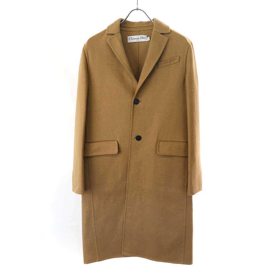 クリスチャンディオールChristian Dior ウールヘリンボーンフーデッドマントコート 4 黒グレー36 (K-134538) | クリスチャンディオール コート 34 | チェスターコート