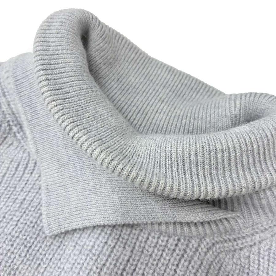 CULLNI（クルニ） 23AW Double High Neck Slit Knit ダブルハイネック