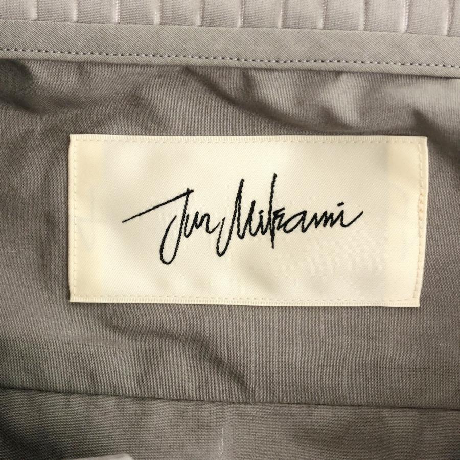 JUN MIKAMI ジュンミカミ 23SS プリーツカラーコットンシャツ グレー F 