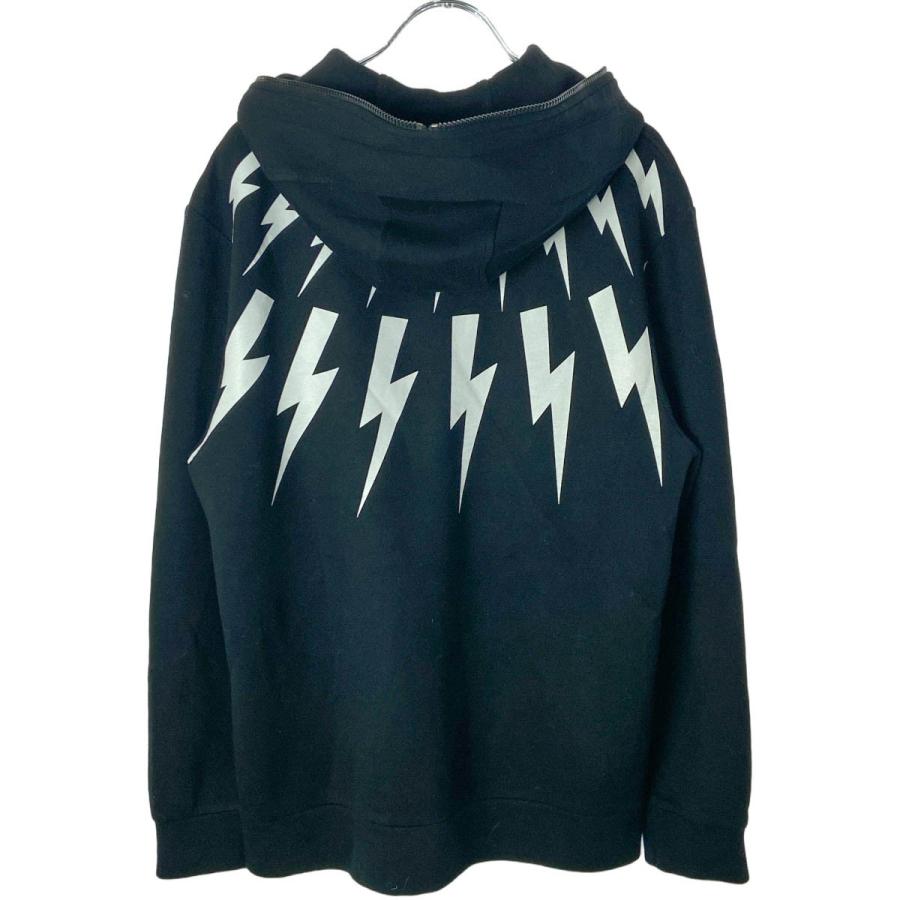 NEIL BARRETT ニールバレット サンダーボルト ジップアップパーカー BJS110V E501S ブラック S ITXVHRRUXS04 | NEIL BARRETT | 01