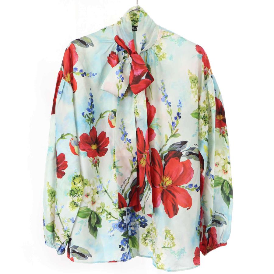 DOLCE&GABBANA ドルチェ＆ガッバーナ フローラルパターンボウカラー