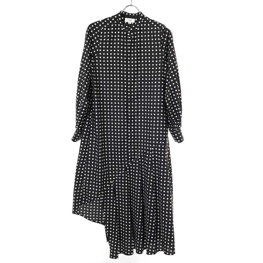 HYKE（ハイク） 23AW FD SQUARE PATTERN BOSOM DRESS ドレスワンピース